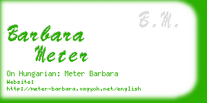 barbara meter business card